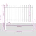 Miniatyrbillede 7 af 7: vidaXL Havehegn Hvid Metal 1,7 m x 1 m Holdbar Metalhegnspanel