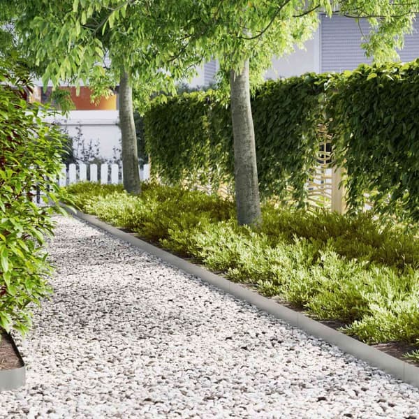 vidaXL Galvaniseret stål 100 x 0.5 x 15 cm Holdbart Havekant sæt