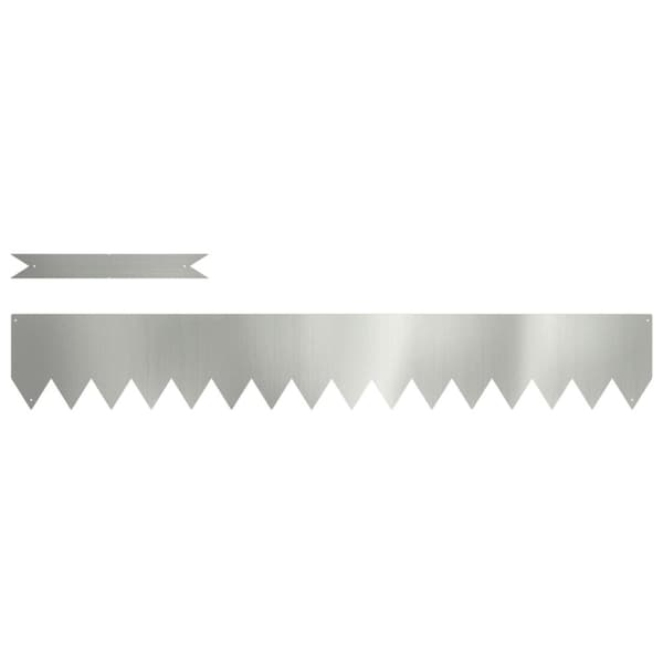 vidaXL Galvaniseret stål 100 x 0.5 x 15 cm Holdbart Havekant sæt