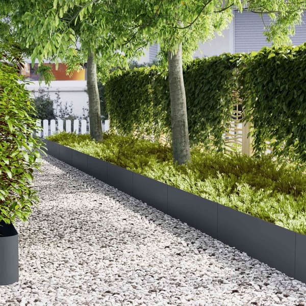 vidaXL Nurmireunat 20 kpl Antrasiitti 100x0.5x30 cm Teräs