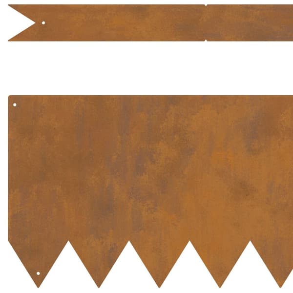vidaXL Gresskanter 20 stk 100x0.5x20 cm Forvitret stål