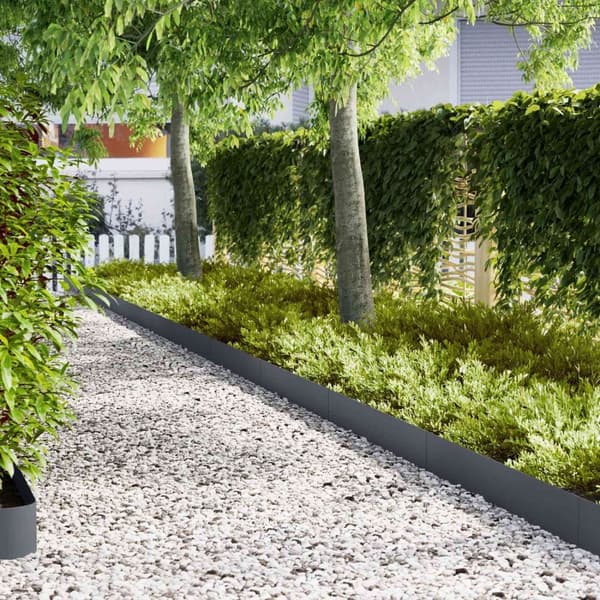 vidaXL Sæt af 2 Antracit Plast 50, 100 x 0.5 x 20 cm Holdbart