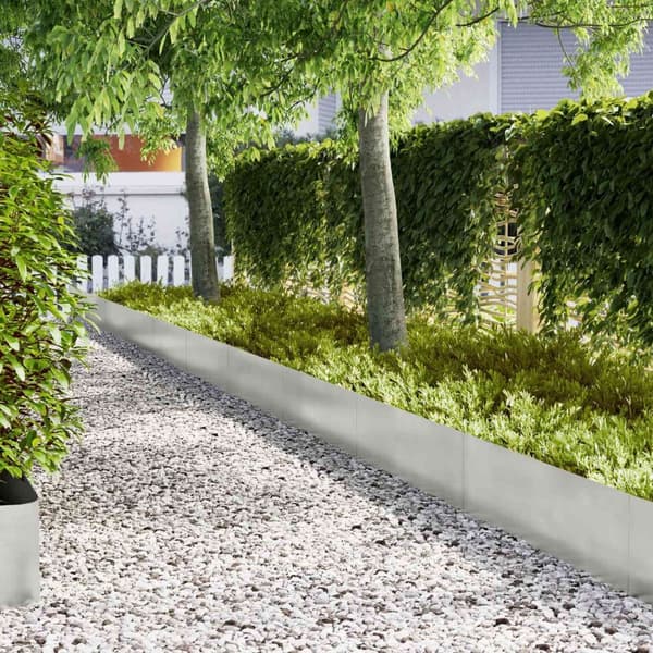 vidaXL Nurmireunat 50 kpl 100x0,5x30 cm Ruostumaton teräs