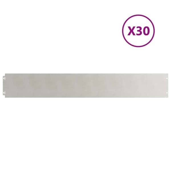 vidaXL plænekanter 30 stk. 15x103 cm rustfrit stål