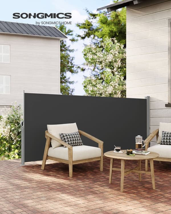 Laajennettava sivunäyttö- 140 x 300 cm- tuuli- ja näkösuojaus