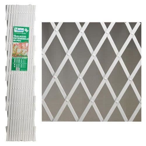 Vit PVC utdragbar spaljé 3x1 m