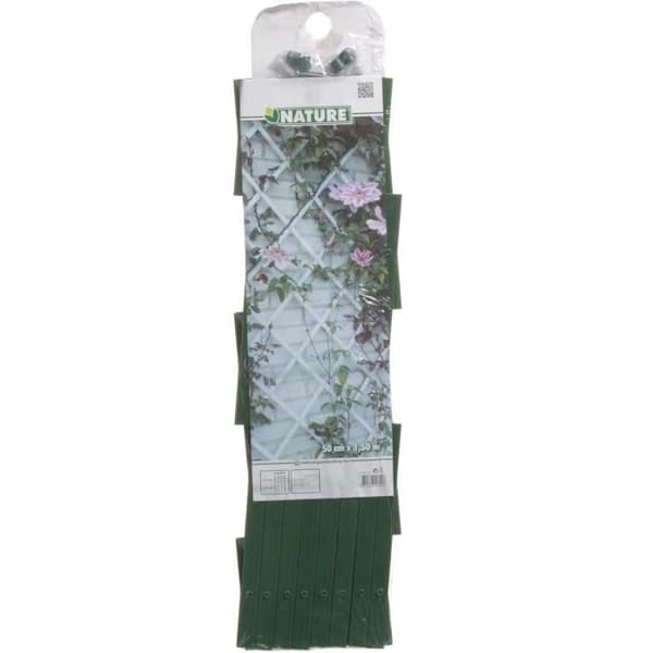 Expanderbar spaljé - NATUR - Grön plast - 50 x 150 cm