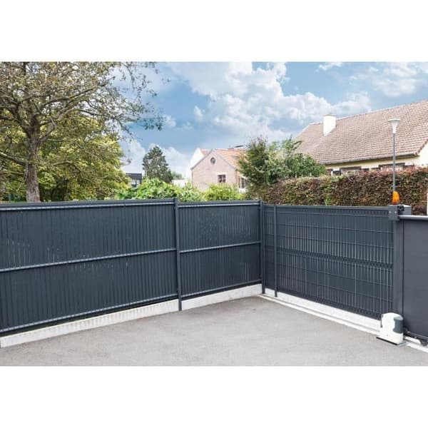 Kit lameller för insynsskydd - NATURE - För styv stängselpanel - Oskarp 4/5 - 1,225 x 2,50 m - Antracit