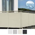 Miniatyrbild 1 av 4: Sol Royal Brise Vue Balkong 90x300 cm Kräm med öljetter, sladdar, Vattentålig Väderbeständig 160 g/m² PES SolVision PB2