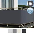 Miniatyrbild 1 av 4: Sol Royal Brise Vue Balkong 90x300 cm Antracit med öljetter, sladdar, Vattentålig Väderbeständig 160 g/m² PES SolVision PB2