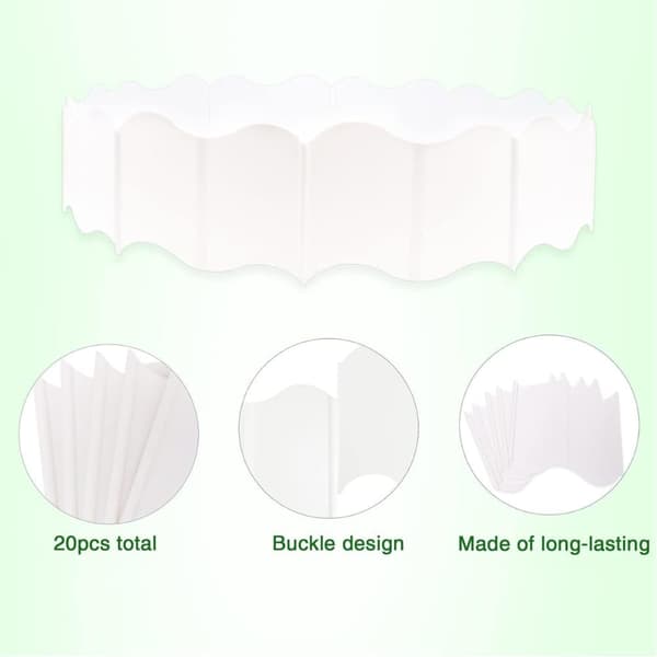 20-pack sammankopplingsbara trädgårdskant-kit – DIY staket för gräsmatta, landskapsdekoration – lämplig för uteplats, gångväg och trädgård