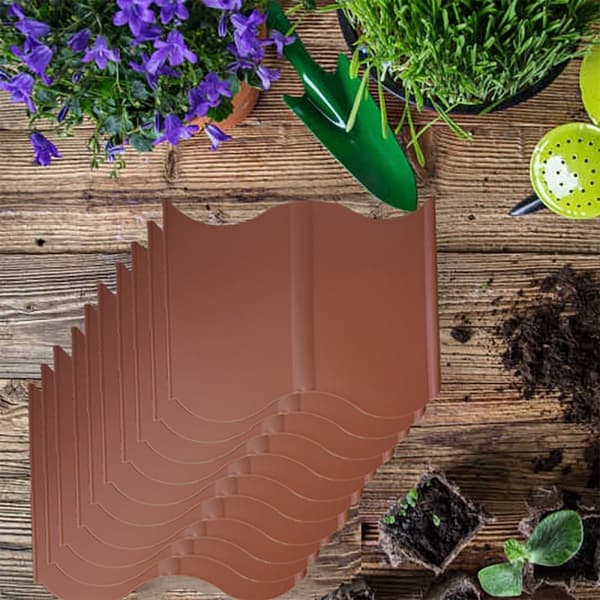 Lollanda 20-pack sammankopplingsbara trädgårdskant-kit – DIY staket för gräsmatta, landskapsdekoration – lämplig för uteplats, gångväg och trädgård