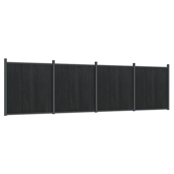 Staketpanel grå 699x186 cm WPC