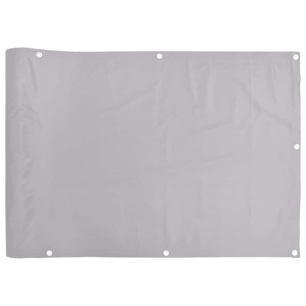 Insynsskydd för balkong grå 800x75 cm PVC