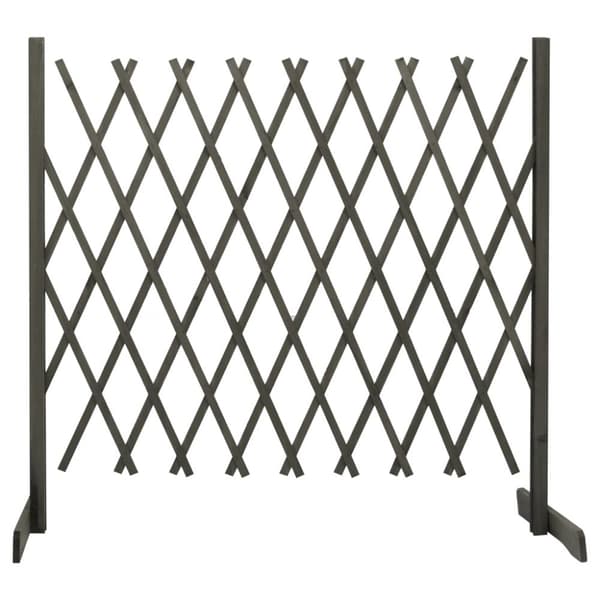 Spaljéstaket grå 180x100 cm massivt granträ
