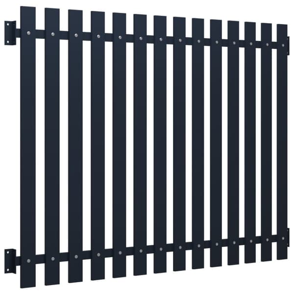 Staketpanel antracit 170,5x170 cm pulverlackerat stål