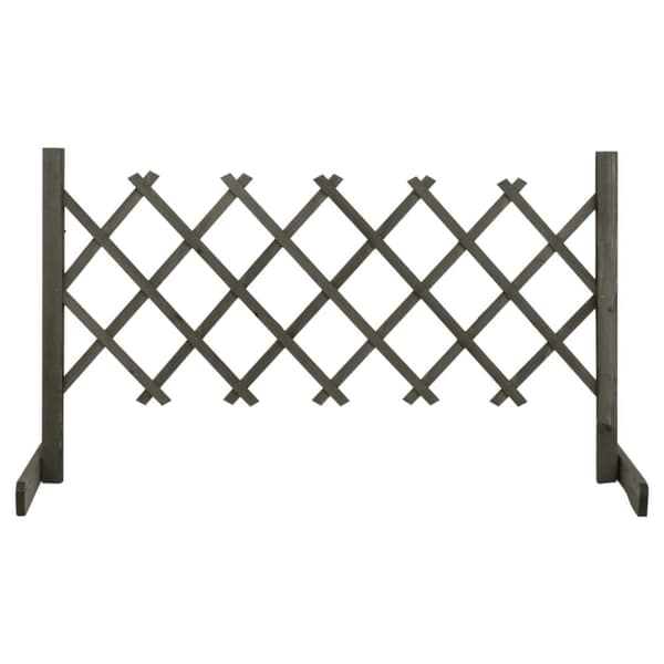 Spaljéstaket grå 120x60 cm massivt granträ