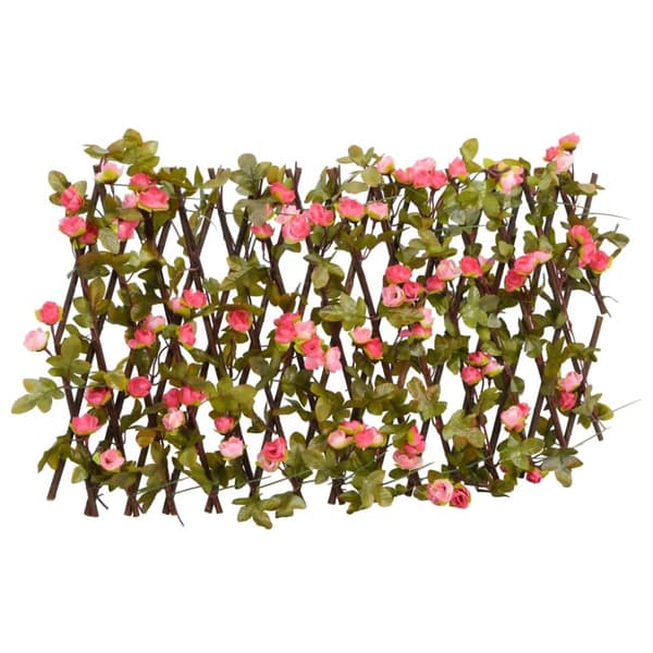 Konstväxt murgröna spaljé expanderbar mörk rosa 180x20 cm