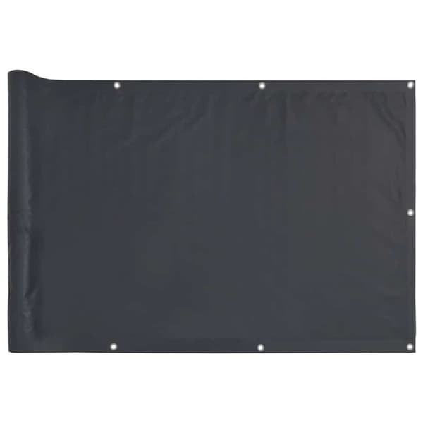 Insynsskydd för balkong antracit 400x75 cm PVC