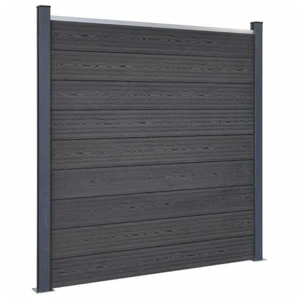 Staketpanel grå 180x186 cm WPC