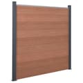 Miniatyrbild 1 av 2: Staketpanel brun 180x186 cm WPC