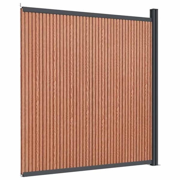 Staketpanel WPC brun 173x186 cm
