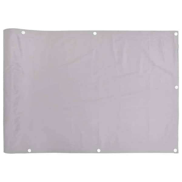 Insynsskydd för balkong grå 600x75 cm PVC