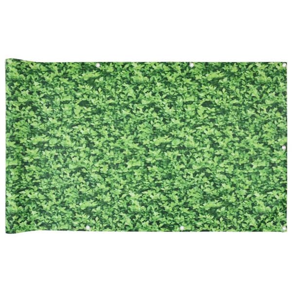 Insynsskydd för balkong växtmotiv grön 600x120 cm PVC