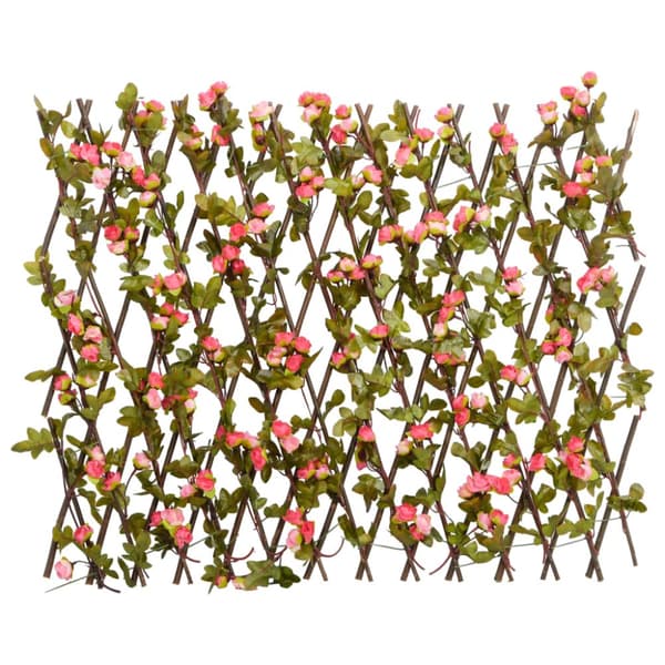 Konstväxt murgröna spaljé expanderbar mörk rosa 180x60 cm