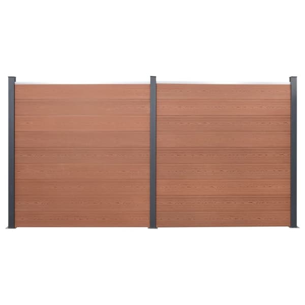 Staketpanel brun 353x186 cm WPC
