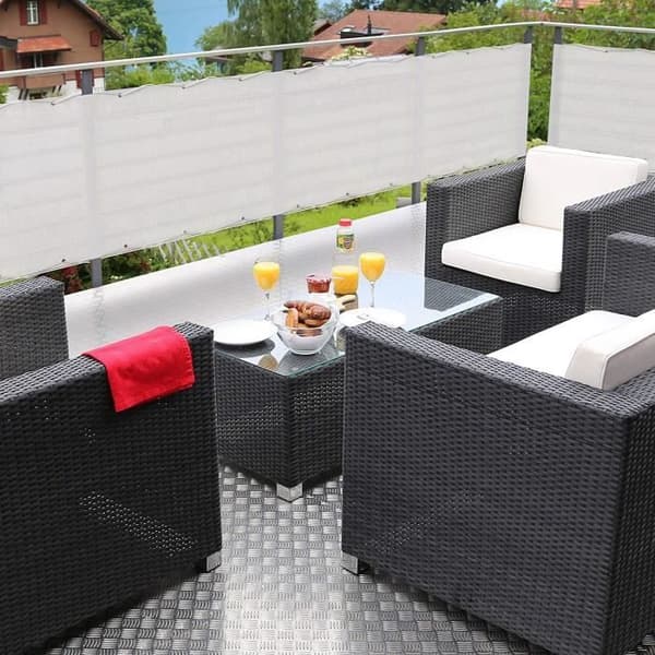 Sol Royal Balcony Breeze 300x90cm Vit HDPE – Opak UV Balkongskydd Vatten- och väderbeständig – SolVision HB2