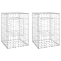 Miniatyrbilde 2 av 7: vidaXL Gabionstolper 2 stk 40x40x60 cm jern