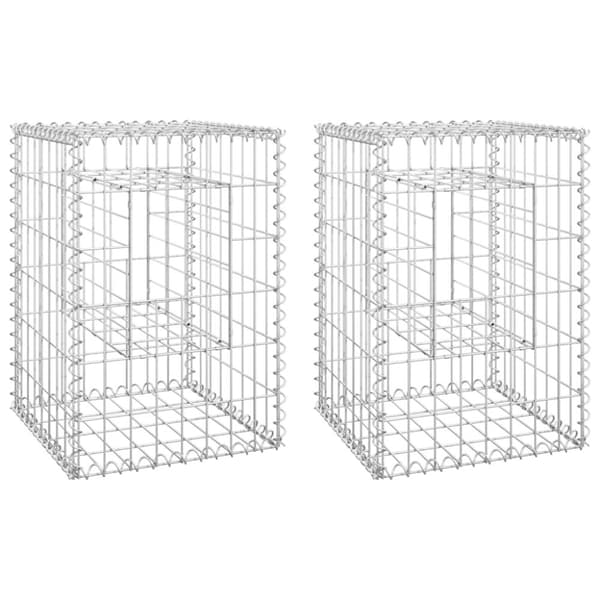 vidaXL gabionkurve 2 stk. 40x40x60 cm jern