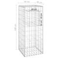 Miniatyrbilde 7 av 7: vidaXL Gabionstolper 2 stk 40x40x100 cm jern