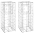 Miniatyrbilde 2 av 7: vidaXL Gabionstolper 2 stk 40x40x100 cm jern