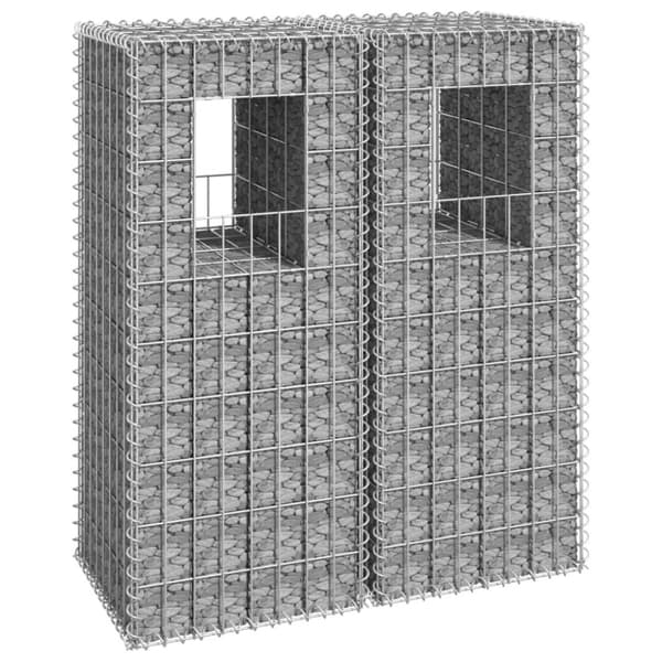 vidaXL Gabionstolper 2 stk 40x40x100 cm jern