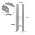 Miniatyrbild 2 av 4: XMTECH 2 st H-ankare 121MM stolpfäste, pergola stolpbas, staket stödankare i varmgalvaniserat för carportar