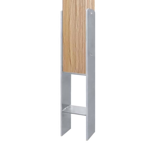 XMTECH 2 delar H-ankare 81MM stolpfäste, pergola stolpebas, staketstödsankare i varmförzinkad för carportar