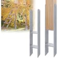 Miniatyrbild 1 av 4: XMTECH 2 delar H-ankare 81MM stolpfäste, pergola stolpebas, staketstödsankare i varmförzinkad för carportar