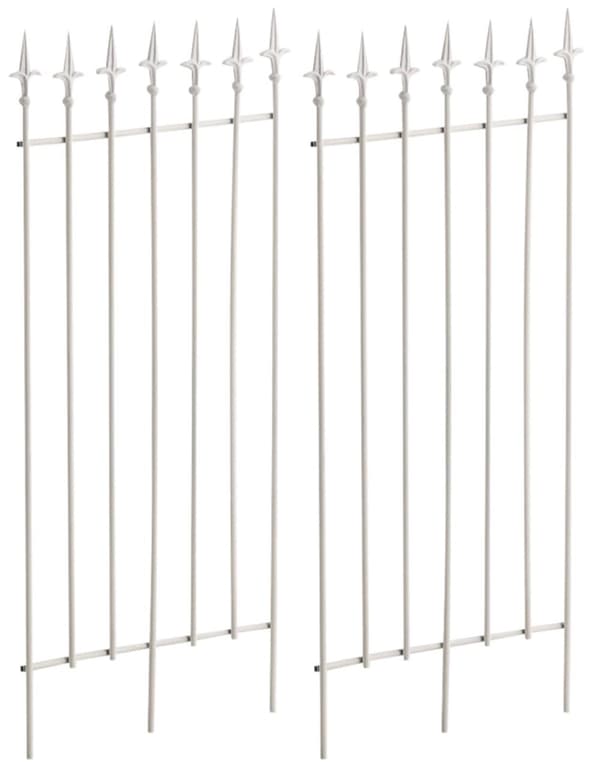 CLP Uppsättning med 2 spaljéer Elisa 100 x 50 cm vit