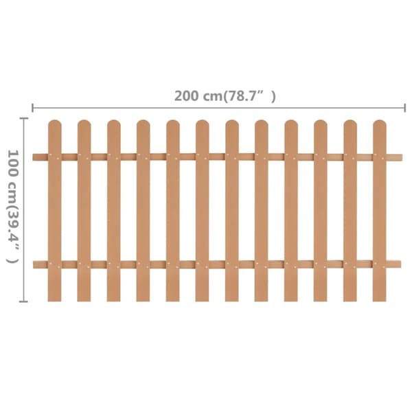 vidaXL stakit 200x100 cm WPC -  Stakitter