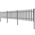Miniatyrbillede 3 af 6: vidaXL stakit med stolper 3 stk. WPC 600x60 cm -  Stakitter