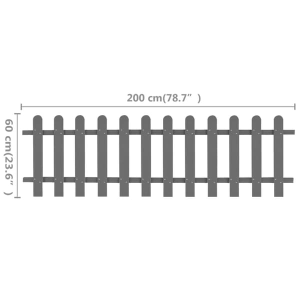 vidaXL stakit 200x60 cm WPC - Stakitter