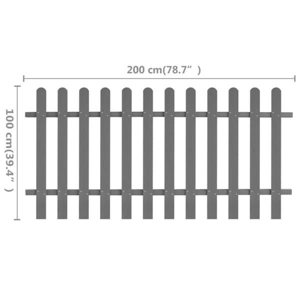The Living Store stakit 200x100 cm WPC - Stakitter