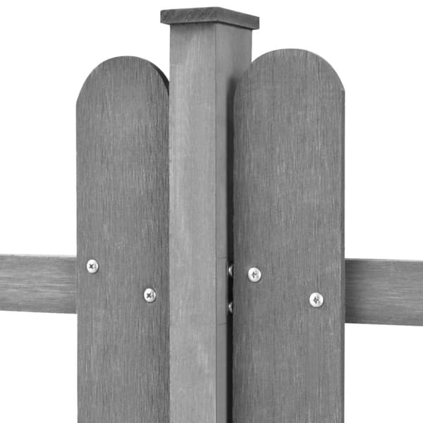 Stakitter - Living stakit med stolper 3 stk. WPC 600x60 cm