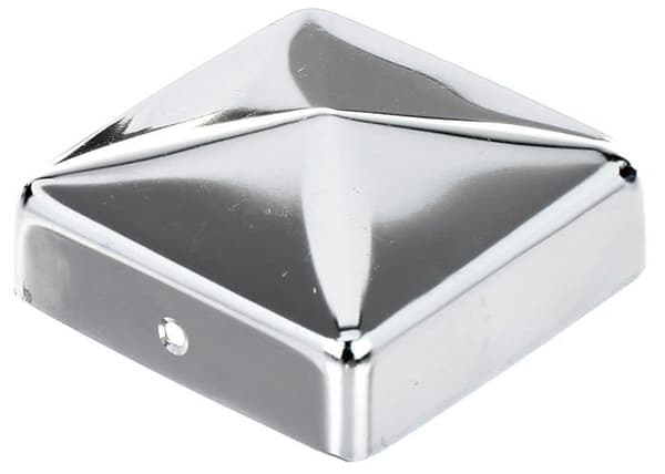 Nowebau - 327064 - Alberts Keps för trästolpe | platt form | rostfritt stål | 70 x 70 mm
