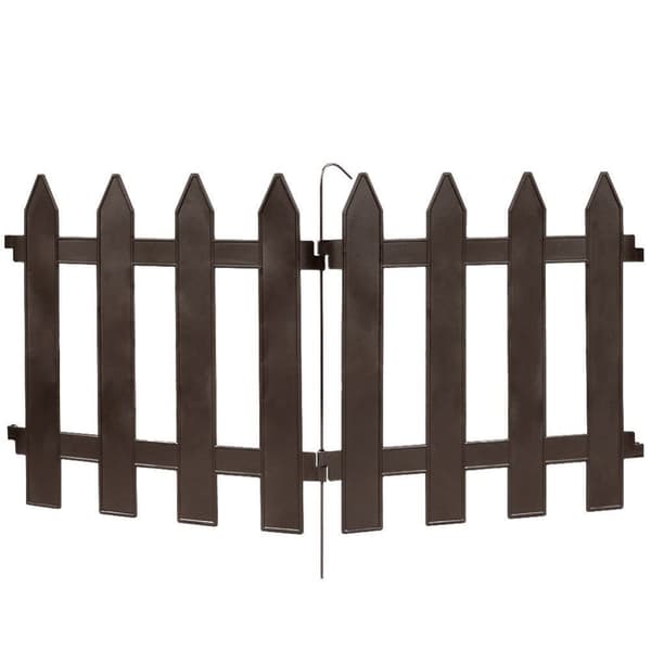 Palisade havehegn, brun kant, sæt med 10 stk 30x30 cm