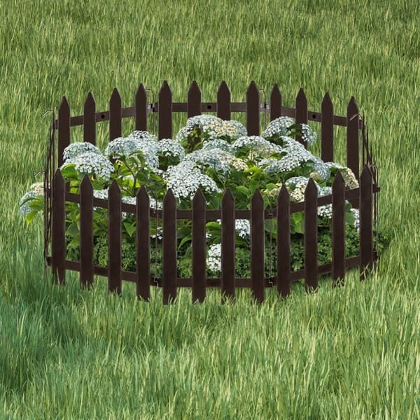 Palisade havehegn, brun kant, sæt med 10 stk 30x30 cm