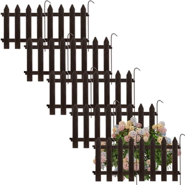 Palisade havehegn, brun kant, sæt med 10 stk 30x30 cm