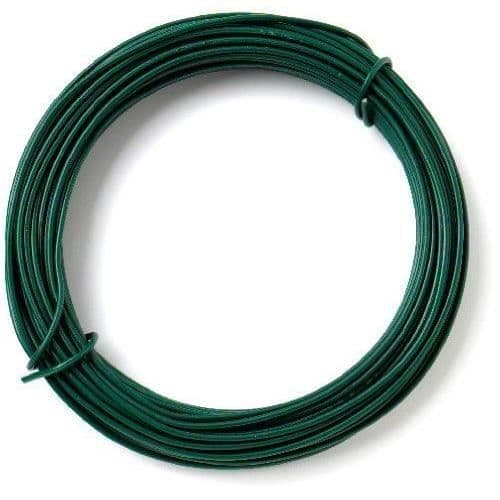 Bulk hårdvara Plastbelagd trädgårdstråd 2mm x 15m Grön